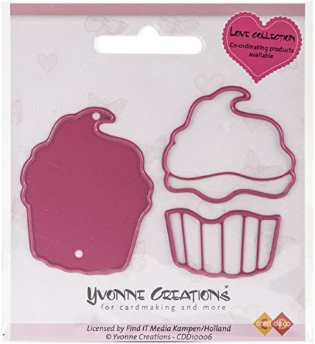 Card Deco 1-Piece Love Cupcake Yvonne Creations Cut and Emboss Die