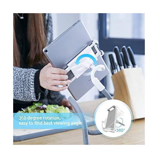 Lamicall Soporte Tablet, Multiángulo Soporte Tablet - Soporte con Cuello de Cisne para 2020 iPad Pro 10.5, 9.7, iPad… - Image 3