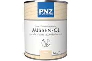PNZ Outdoor Oil, Sustainably Made with Regional Raw Materials, Made in Germany, Wooden Deck, Wooden Patio, Windows, Doors, Garden Sheds, Play Equipment, Container: 2.5 L, Colour: Natural