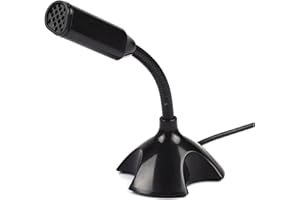 DENASH USB-Desktop-Mikrofon, -Kondensator USB 2.0 PC-Gaming-Computer Mikrofon Plug & Play-Aufnahmemikrofon Flexibles Desktop-Standmikrofon für PC-Laptop