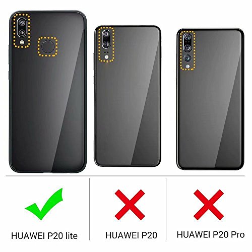 Fanxwu Funda Huawei P20 Lite Ultrafina Transparente Cristal Suave TPU Silicona  2 Pel  cula de Cristal Templado  Dise  o de Coj  n de Aire Protecci  n Anti-Shock Cover