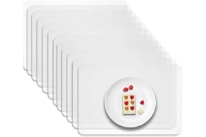 Panngu 12 Pezzi Bianco Opaco Tovagliette, Resistenti Place Table, sottobicchieri da Tavola Lavabili Non scivolose Tovagliette, Utilizzato nel Tavolo della Cucina per renderlo più Bello 43 x 28cm