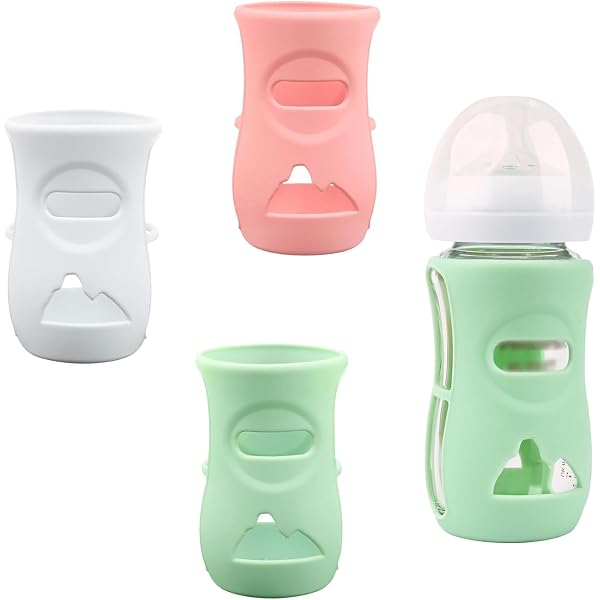 Manchon En Silicone Pour Biberon En Verre 240 Ml - Protection Anti-chute Et Isolation Thermique - Compatible Biberons Naturels