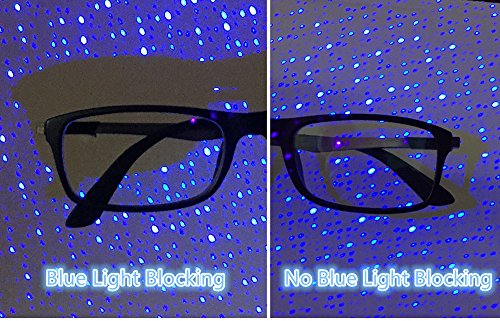Computer Lesebrille – 2017 New eyeyee blau light blockierender Reader Spring Scharnier Blendschutz Anti Belastung der Augen Bildschirm Brillen Schützen Augen Herren Damen Eyewear Frames Gamer Brille für Computer Verwenden, schwarz - 3