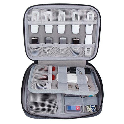 Damero Tasche für USB-Sticks und Speicherkarten, Aufbewahrungstasche Organiser Tasche für Zubehöre, Dunkelblau - 5