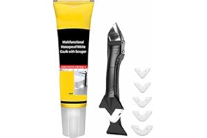 AOSRIOYLT Multifunctional Waterproof White Caulk with Scraper, Stronger Adhesion Caulking Sealant for Kitchen Bathroom, Sink Caulking Sealant Kit for Window Toilet, Quick-Drying, Shrink, Crack Proof(1pc)