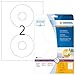 Produktbild Herma 4374 CD DVD Etiketten transparent (Ø 116 mm, Innenloch groß) 50 Aufkleber, 25 Blatt DIN A4 Folie glänzend, Zentrierhilfe, bedruckbar, selbstklebend