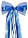 Produktbild Unbekannt große 3-D Schleife - 24 cm breit u. 54 cm lang - Geschenkband / Geschenkschleife - blau hellblau - für Geschenke und Schultüten