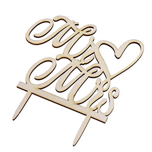 Kuchen Dekorieren Love Heart Mr Mrs Holz Kuchendeckel Party Hochzeit Favorisiert - 3