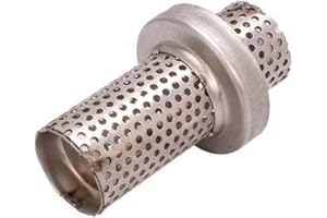 ASUDARO Tubo de escape de motocicleta,Deflector de Tubos de Escape de Acero Inoxidable Reductor de ruido del tubo de escape de la Diámetro del inserto del deflector 50mm/60,5mm largo pequeño100mm/150mm