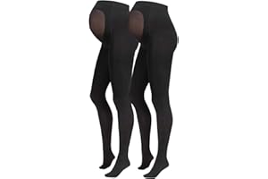 Herzmutter Medias premama - 80DEN - opaco-mate - embarazo - Ropa maternidad - Negro - Set de 1 y 2-1300 1400