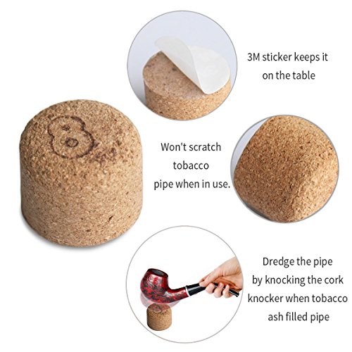 Joyoldelf klassische Tabakspfeife – Pfeifen aus Rot Sandelholz inkl. 3-in-1 Filter, Reiniger , Schaufelkratzer ,Edelstahl Pfeifen Ständer,2 Stopfer Pfeifenbesteck und eine Geschenkbox 19 teilig - 6