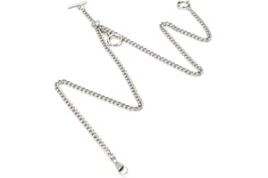 Naroote Wosune Catena per Orologio da Tasca Vintage, Catena per Orologio da Tasca Vintage retrò da Tasca in Metallo per per Porta Orologio per Il Tuo Amore per la Famiglia(Silver)