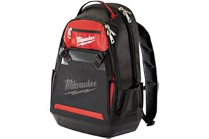 Milwaukee 48228200, zaino con 35 tasche, colore rosso nero