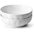 NUTRIUPS 9" Serving Bowls, 2L Large Salad Bowl Set of 2, 23cm Ceramic Bowl for Soup Fruit, Decorative Bowl