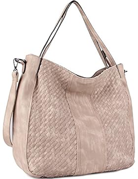 CASELAND Damen Handtaschen Cross-body Schultertaschen Umhängetaschen Hobo Henkeltaschen PU Leder Große Weave Taschen...