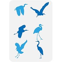 Stencil Per Pittura Rami D'Albero Con Uccelli – FINGERINSPIRE, Formato A4 (21x29,7 Cm) Con Pennello Incluso