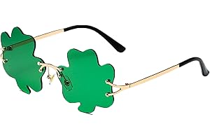YADODO St Patricks Day Glasses Shamrock Sunglasses St Patricks Day Accessories Glasses Women Men St Patrick's Day Eyeglasses Green St Paddys Day Accessories Irish Party Glasses Saint Patricks Day Glasses Set