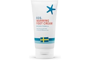 CCS Warming Foot Cream 150 ml - Moisturise and Soften Dry Skin and Cold Feet with a warming sensation