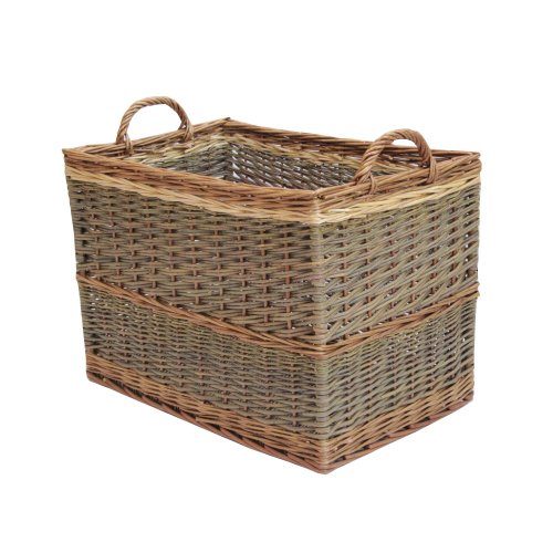 Buttermere Rectangular Wicker Log Basket X Large