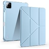 Aksesuarcim Xiaomi Pad 7 ile Uyumlu Kılıf Silikon Yumuşak Kalem B&ouml;lmeli Esnek 4 Farklı Stand Olabilen Tablet Kılıfı Mavi