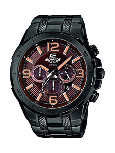 Casio Herren-Armbanduhr XL Edifice Analog Quarz Edelstahl EFR-538BK-5AVUEF Casio Herren-Armbanduhr XL Edifice Analog Quarz Edelstahl EFR-538BK-5AVUEF