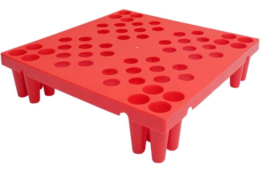 Amagogo Floor Pallet for Storage Basement Plastic Pallets Article Rack Splicable Pallet Rack Floor Riser Raised Platform for Supermarket, Restaurant, Garages (Red, 40 * 40 * 10cm)