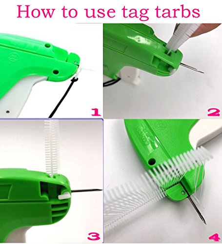 Heftpistole Etikettierpistole Etikettiermaschine Tagging Gun + 5 Ersatznadeln + 1000 Heftfäden Standard,DIKETE® Etiketten Preis Marke Tags Kleidung Socken Hüte Fashion Handel Läden - 4
