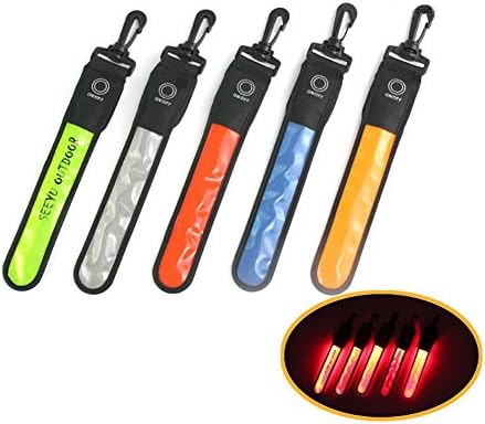 RUIAN Reflective Glowing Bag Pendant for Running Cycling Dog Walking Jogging Sports Gear High Visibility Adults Children Safety Accessory Decoration with LED