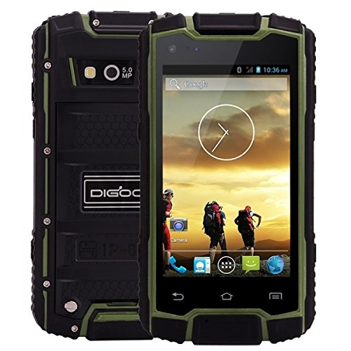 DG1 Plus Waterproof Dustproof Shockproof Phone 8 GB, IP68 Waterproof, 4.0 Inch, MTK6582 Quad Core 1.3 GHz, RAM: 1 GB, Netzwerk: 3 g (Green)