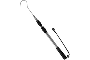 KOMCLUB Telescopic Fishing Gaff with Super Sharp Spear Hook Lightweight Hand Fish Gaff with Soft Rubber Nonslip