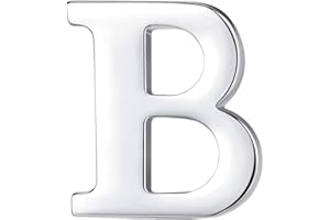 HONEY BEAR Uomo Donna Lettera Alfabeto Iniziale Spilla Pin Collare Pulsante,Acciaio Inossidabile