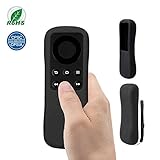 Custodia per Telecomando Fire TV Stick SIKAI Custodia Antiurto in Silicone per Amazon Fire TV Stick Copertura telecomando Protettiva Antipolvere Anti-scivolo con Cordino Anti-Perso (Nero)