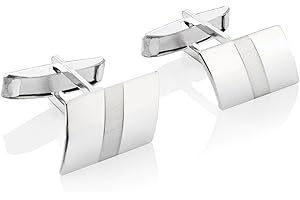 STERLL Gemelli Da Uomo In Argento 925 Con Dettaglio Opaco