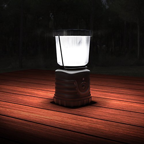 Brandson – 13W Outdoor LED Camping Laterne | LED Camping-Leuchte | Camping Lantern | 2 verschiedene Helligkeitsstufen | 3 Lichtmodi (Ein/Aus/Blinken) | 200 Lumen | | Energieeffizienzklasse A | Tragegriff | transportabel | batteriebetrieben | wasserabweisend | stoß- und vibrationsfest | schwarz - 5