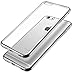 Produktbild iPhone 6S Plus Hülle , Ubegood Kratzfeste Plating TPU Case für iPhone 6 Plus Case (5,5") Schutzhülle Silikon Crystal Case Durchsichtig (Silber)