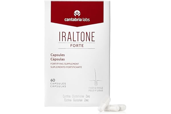 Cantabria Labs - Iraltone Forte - 60 Cápsulas - Fortalece Cabello y Uñas - Manejo Caída Capilar Aguda - Sin Gluten