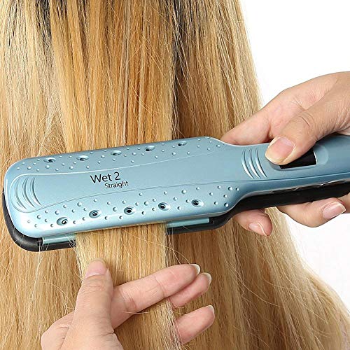 Hair Brush for Hair Straightener Beauty Styling Professional Electric Heated Comb Ergonomics design Tourmaline Ceramic Hair Straightener   3 in 1 design deeply nourishing hair Light Blue 1  