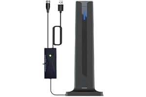 GENERIC Antena de TV, antena de TV digital portátil HD para interiores HDTV/1080P/4K de largo alcance, antena HD de alta ganancia para Smart TV