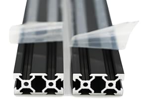 Iverntech 2 piezas V-Slot 2040 estándar europeo anodizado negro perfil de aluminio extrusión lineal riel para impresora 3D y CNC DIY máquina de grabado láser