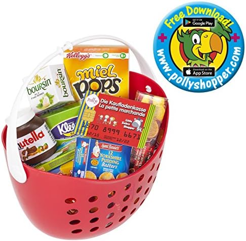 POLLY Toy plastic grocery basket for childrens play supermarket