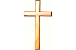 Cadbury 10cm Cross Wooden Wall Hanging or Holding Natural Wood Jesus Worship Symbol Christian Gift Home Church Office from Biblegifts