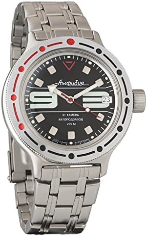 Vostok Amphibian Russian Military Diver 200WR Mechanical AUTO Self-Winding Wrist Watch 420559