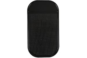 CWED 4 pezzi anti-scivolo interno auto cruscotto PU magia auto cruscotto tappetino universale accessori auto 13cm * 7cm (nero)