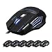 Produktbild Cuitan 7200 DPI USB Verdrahtete Optische Gaming-Maus für Desktop-Computer-PC, 7 Tasten Bunte Atmung Lichter 1000 / 1600 / 2400 / 3200 / 7200 DPI 5 Modi Einstellbar Maus Mouse für Gaming-Enthusiasten