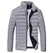Produktbild Daunenjacke FORH Herren stehkragen Sweatjacke Warm Zipper Dicke Baumwolle Winterjacke Klassisch simple Parkajacke Steppjacke Winddicht Umhangjacke Trenchjacke (L, Grau)