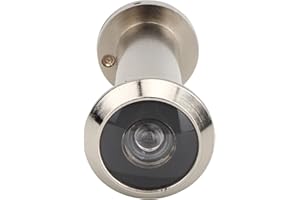 Qinlorgon Visore di Sicurezza a 220 Gradi, antifurto Visore di Sicurezza a 220 Gradi con Copertura Posteriore per Uso Domestico(16mm-Colore Spazzolato)