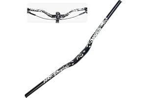 MIGHTYDUTY WAKE Guidon de Vélo 31,8mm*780mm Extra Long et Large Guidon Cintre VTT Alliage d'aluminium 30mm Riser Guidon de Vélo pour de Route (Noir)