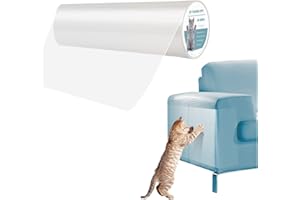 Pidsen Protezione Graffi Gatto,40CM*3M Protezione Antigraffio per Gatti Nano Nastro Adesivo Antigraffio Porta, Trasparente PVC Divano Gatti Graffi Protezioni, Protezione per Divano e Mobili