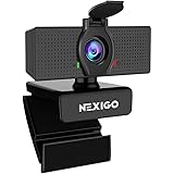 NexiGo N60 1080P Webcam with Microphone, Software Control & Privacy Cover, USB Computer Web Camera, 110-Degree FOV, Plug and 